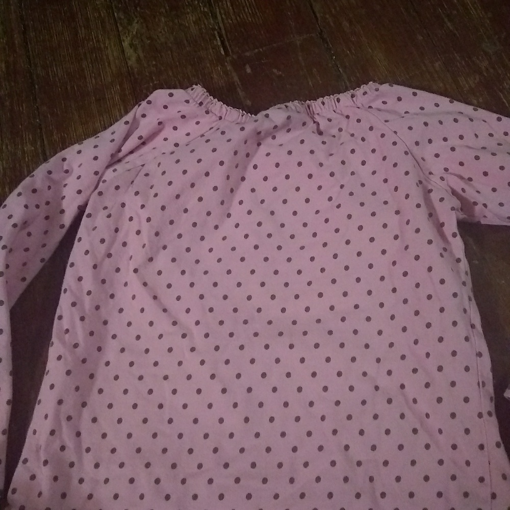 Mini Boden size 2-3 pink polka dot top - Picture 2 of 3